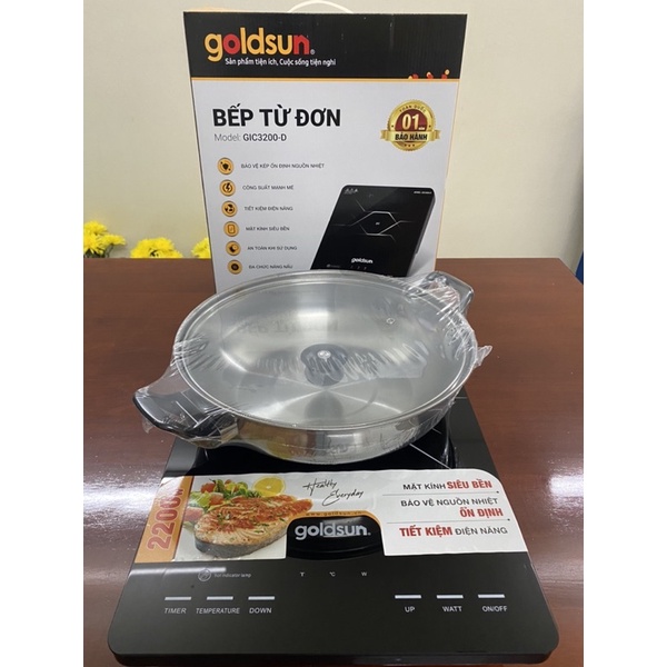 { Hàng Chính Hãng Goldsun } Bếp điện từ đơn Goldsun GIC3200-D