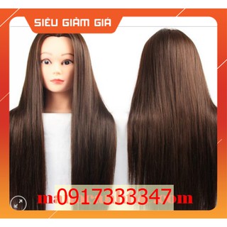 Đầu Ken Tập Cắt - Đầu Manocanh tập cắt - tặng kèm trục đỡ - tóc cấy
