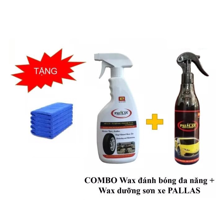 Dung dịch siêu bóng xe Pallas Carnauba Spray Polish Wax 333ml mẫu mới 2022