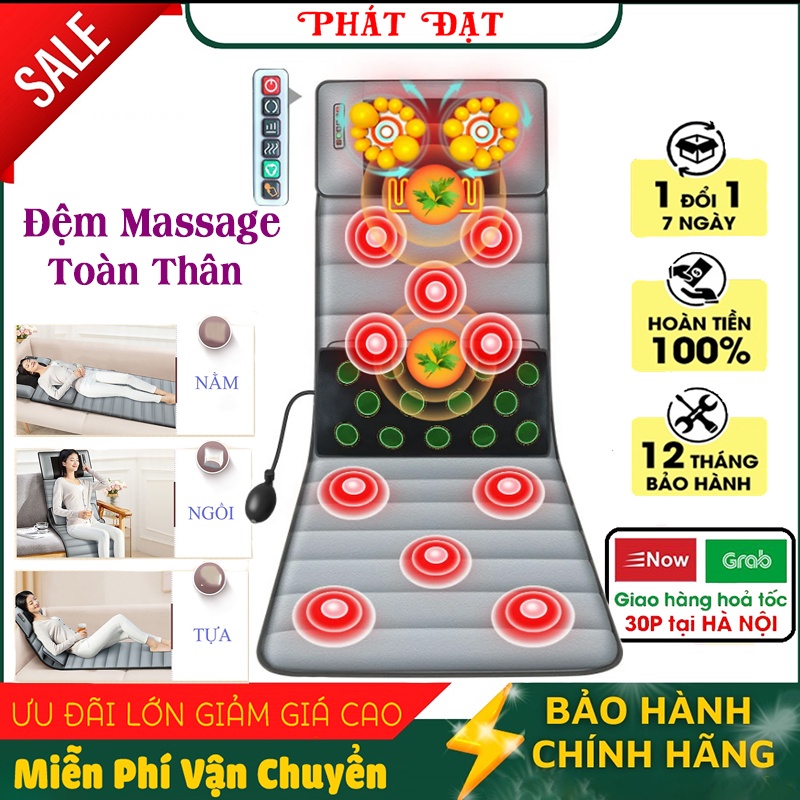 Đệm, nệm kiêm ghế ngồi massage toàn thân đấm bóp cổ vai gáy cơ thể