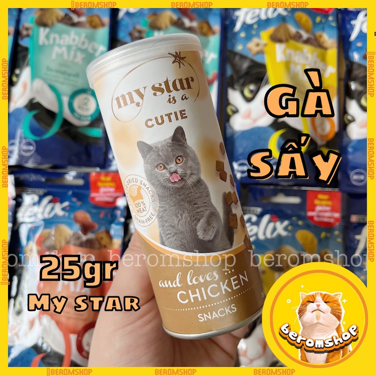 GÀ SẤY CHO MÈO MY STAR 25G 2 VỊ NHẬP ĐỨC GIÁ CỰC RẺ