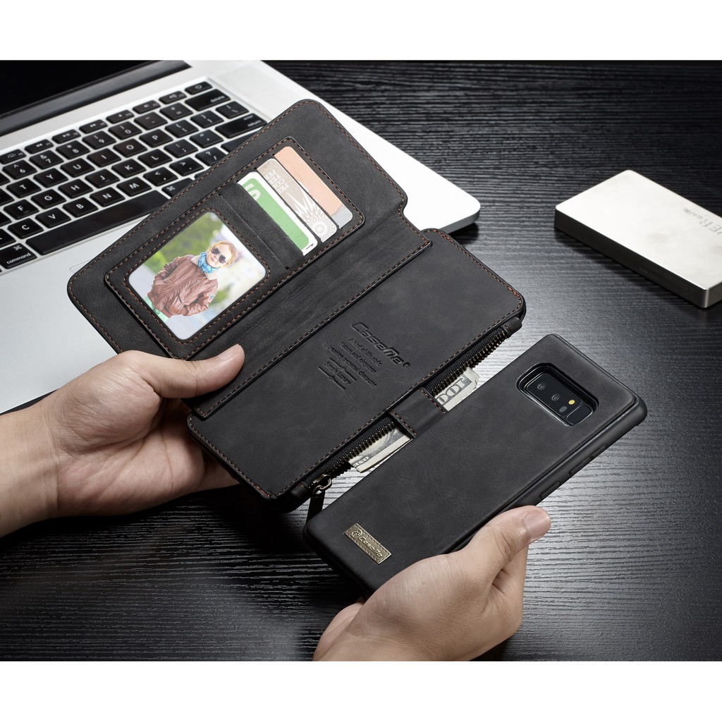 Bao da điện thoại PU phối ví từ tính cho Samsung Galaxy S8/S8 Plus/Note 8 | BigBuy360 - bigbuy360.vn