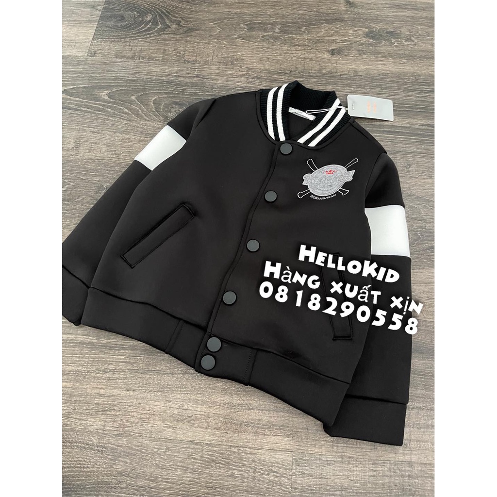 A567 - Áo khoác bomber nỉ ép xuất Hàn bé trai