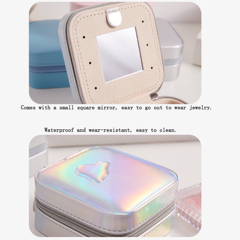 Hộp đựng trang sức bằng da thiết kế hai tầng tiện lợi