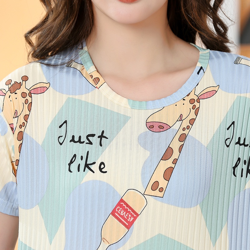 Bộ Trang Phục 2 Món Gồm 2 Món In Họa Tiết Hoạt Hình Thời Trang Mùa Hè Dành Cho Mẹ Và Bé