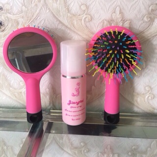 Combo 2 món : lược RANBOW và chai xịt dưỡng tóc giả chống rối thần thánh
