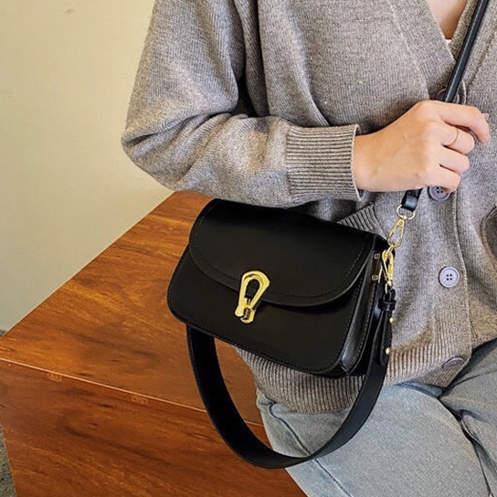 Túi đeo vai kẹp nách đeo chéo da mềm khóa giọt lệ cao cấp - Superbag668 276