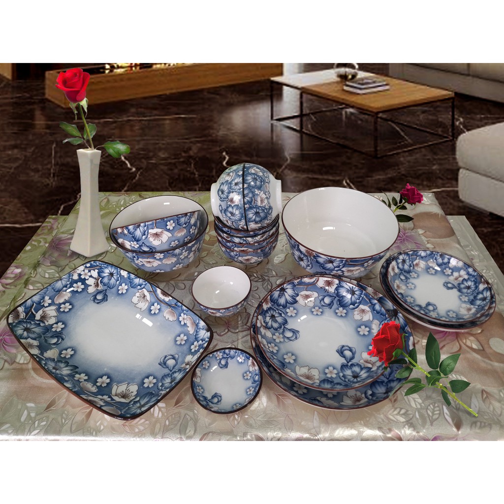 Đĩa chữ nhật Bát Bảo 4D02, ĐK: 20X30 cm, Sản phẩm sứ cao cấp bền, đẹp, rẻ. Since_1977