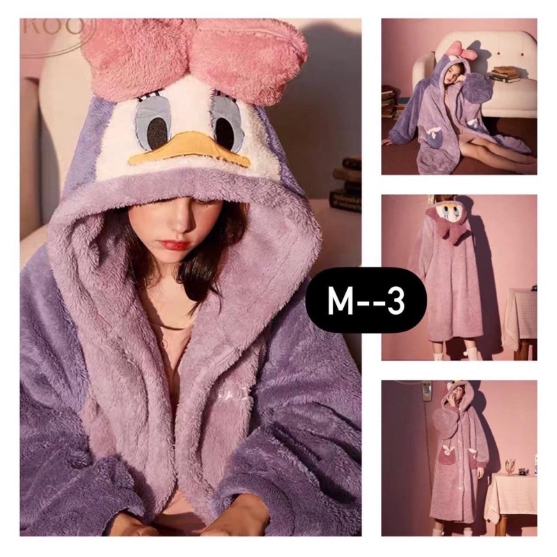 Áo choàng lông kiểu dáng dễ thương ấm áp