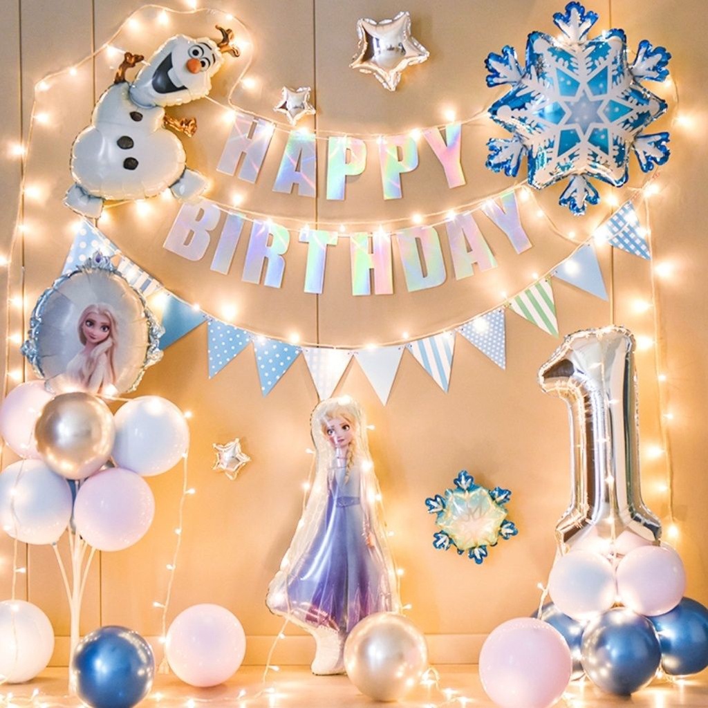 Bong Bóng Trang Trí Tiệc Sinh Nhật Bé Gái One 1 Tuổi