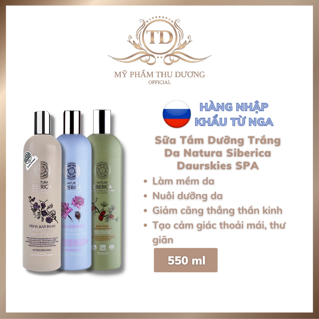 Sữa Tắm Hữu Cơ Natura Siberica 550ml Chuyên Cho Spa Hàng Nội Địa Nga - Thu Dương Official