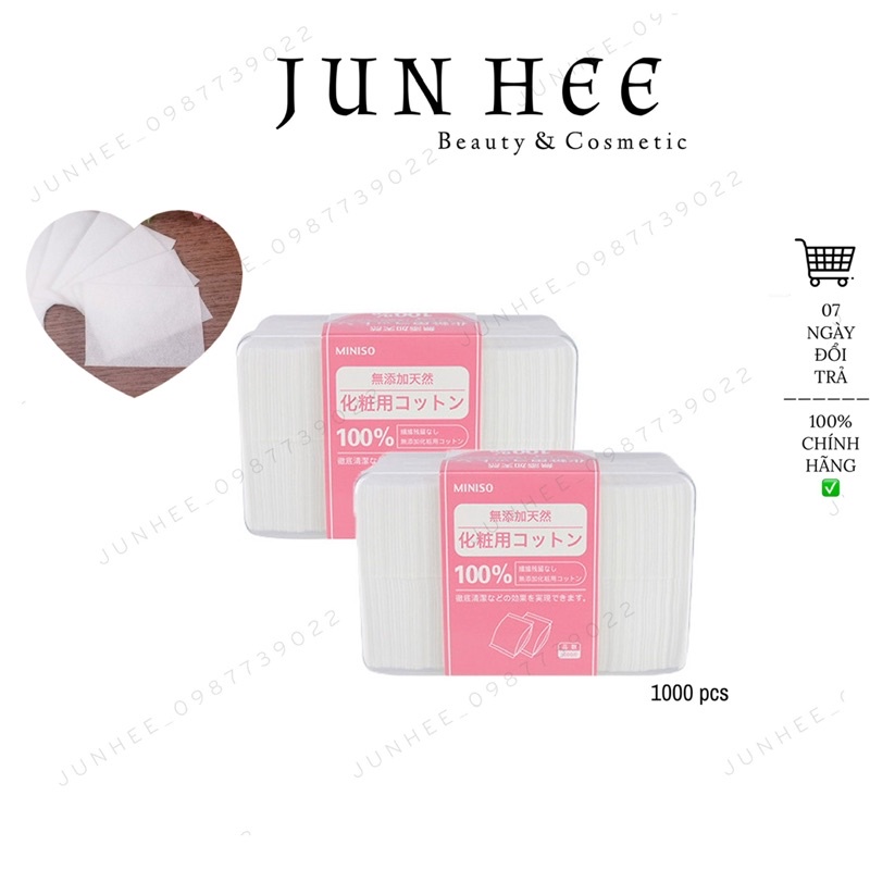 [ JUNHEE AUTH ] Bông tẩy trang MINISO 1000PCS