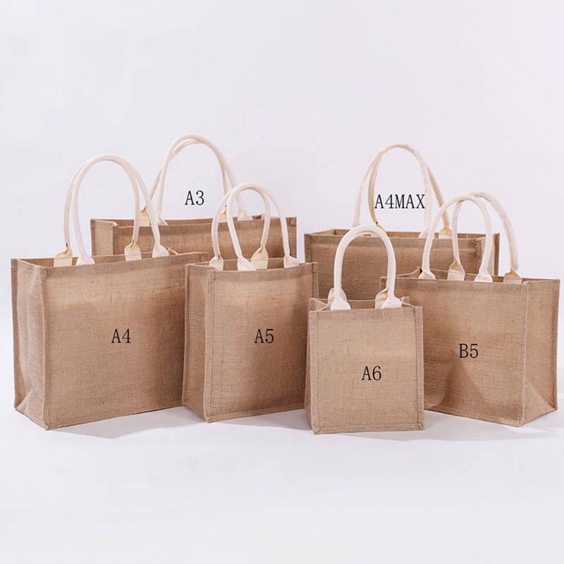 Túi Tote Di Động Đay Sức Chứa Lớn Có Thể Tái Sử Dụng Cho Nữ