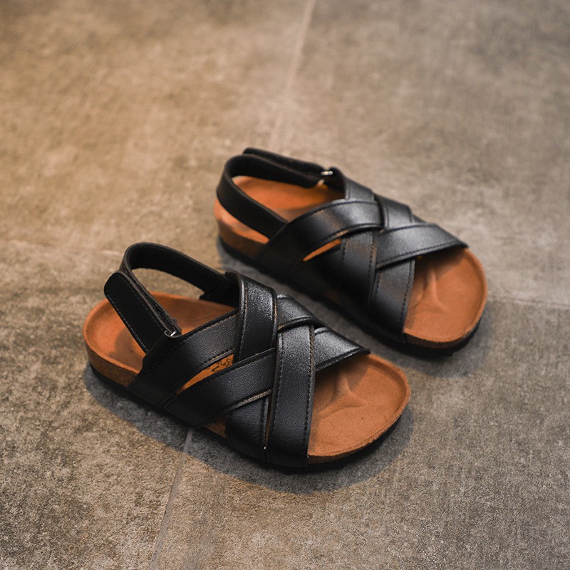 [G034] - Dép sandal cho bé size 24-32, dép bé trai đế mềm quai chéo