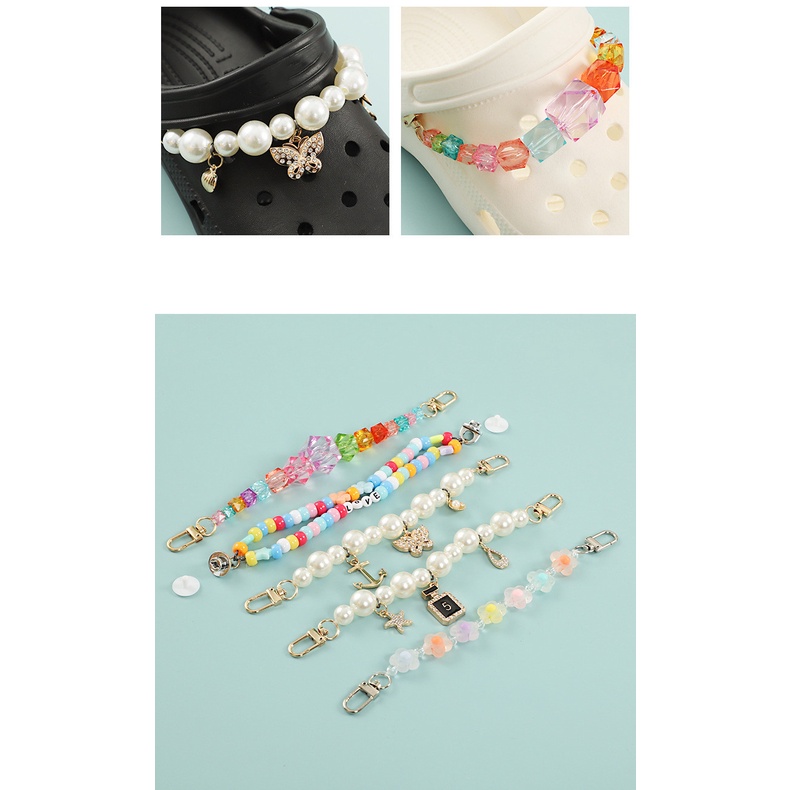 1 Mặt Charm Dây Xích Kim Loại Đính Đá Trang Trí Giày Thể Thao Tái Sử Dụng Được DIY 1 pcs