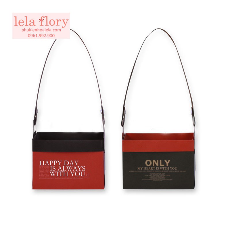 Túi giỏ chữ nhật cắm hoa size nhỏ (set 4 cái) - THH0048