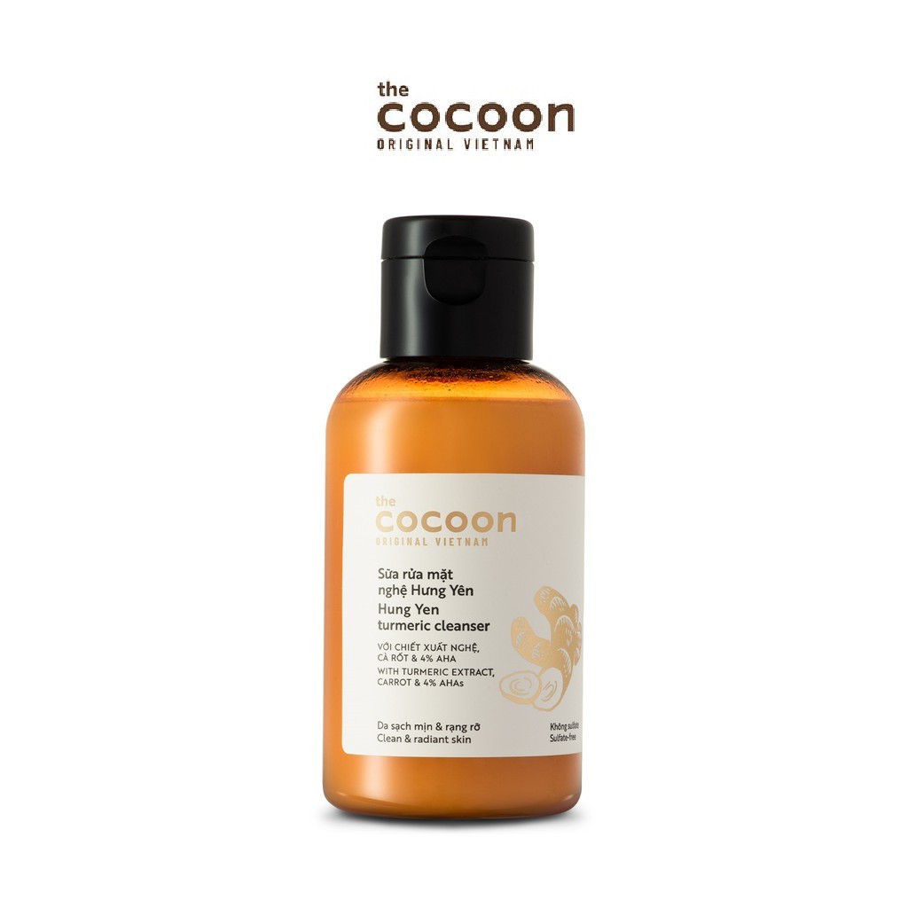 Sữa Rửa Mặt Nghệ Hưng Yên Cocoon Sáng Mịn Da Thuần Chay 140ml