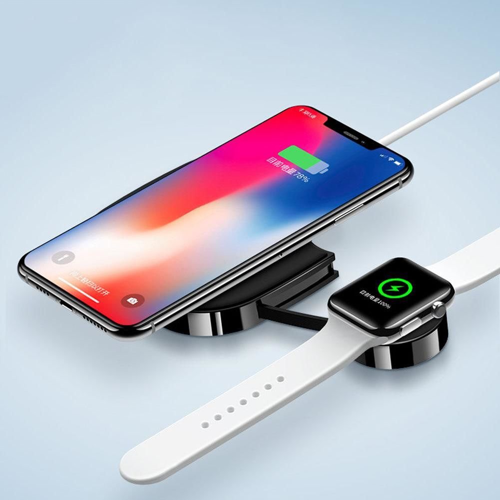 Bộ sạc không dây cho Apple Watch, iPhone, điện thoại USAMS US-CD89 2IN1 Wireless Charger