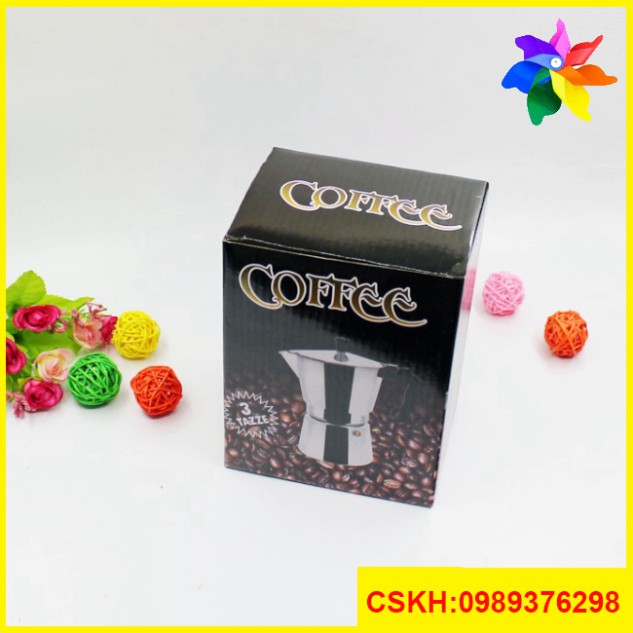 Ấm pha 3/6/9 cốc Cà phê Moka/Espresso/Latte phong cách Ý