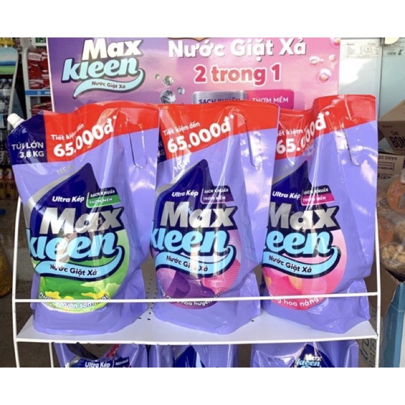 [SIÊU SALE CHÍNH HÃNG ] Nước Giặt Xả MaxKleen Hương Hoa Huyền Diệu Túi 3,8kg