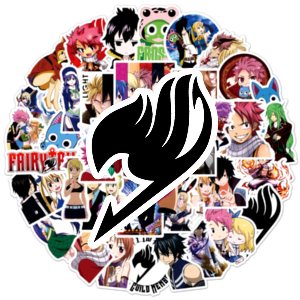 JOJO· Bộ Hình Dán Chống Thấm Fairy Tail, 50 tờ/bộ