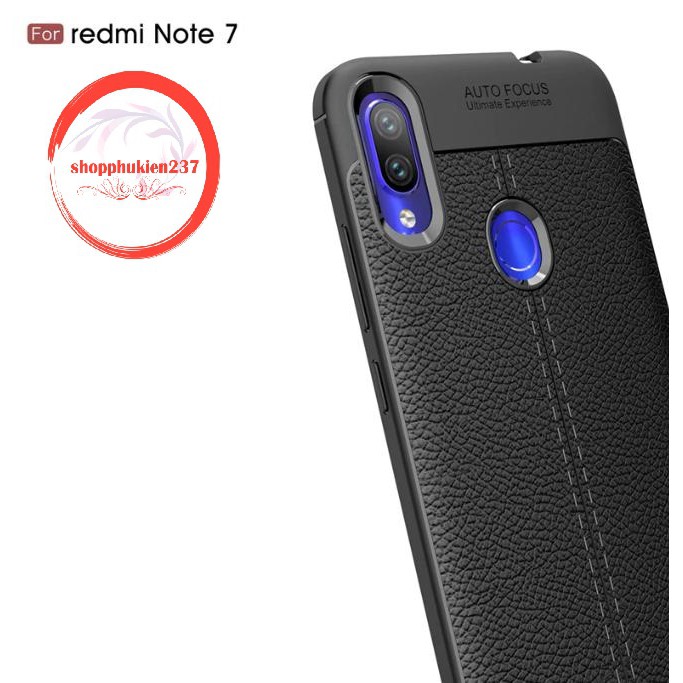[Freeship toàn quốc từ 50k] ỐP LƯNG XIAOMI REDMI NOTE 7 ỐP DẺO CHỐNG SỐC GIẢ DA AUTO FOCUS