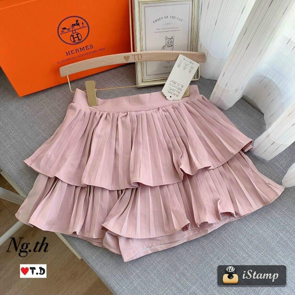 Chân Váy Ngắn 2 Tầng Ly Chất Đẹp