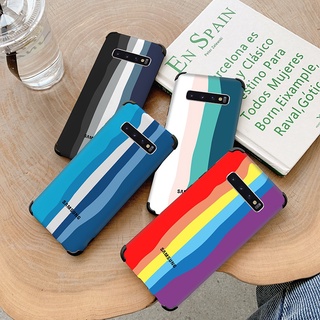 Original Official Rainbow Color Case Samsung Galaxy S10 Plus + S10E S10 Brand Shell Gradient Silicone Cover