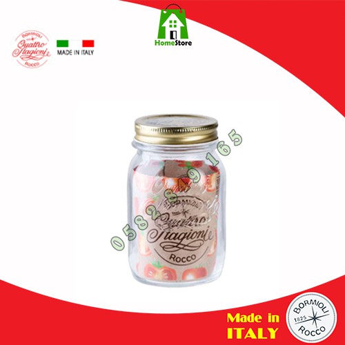 Hũ thủy tinh nắp vặn QUATTRO - Bormioli Rocco - 500ml @349750 [NHẬP KHẨU ITALY - CHÍNH HÃNG]