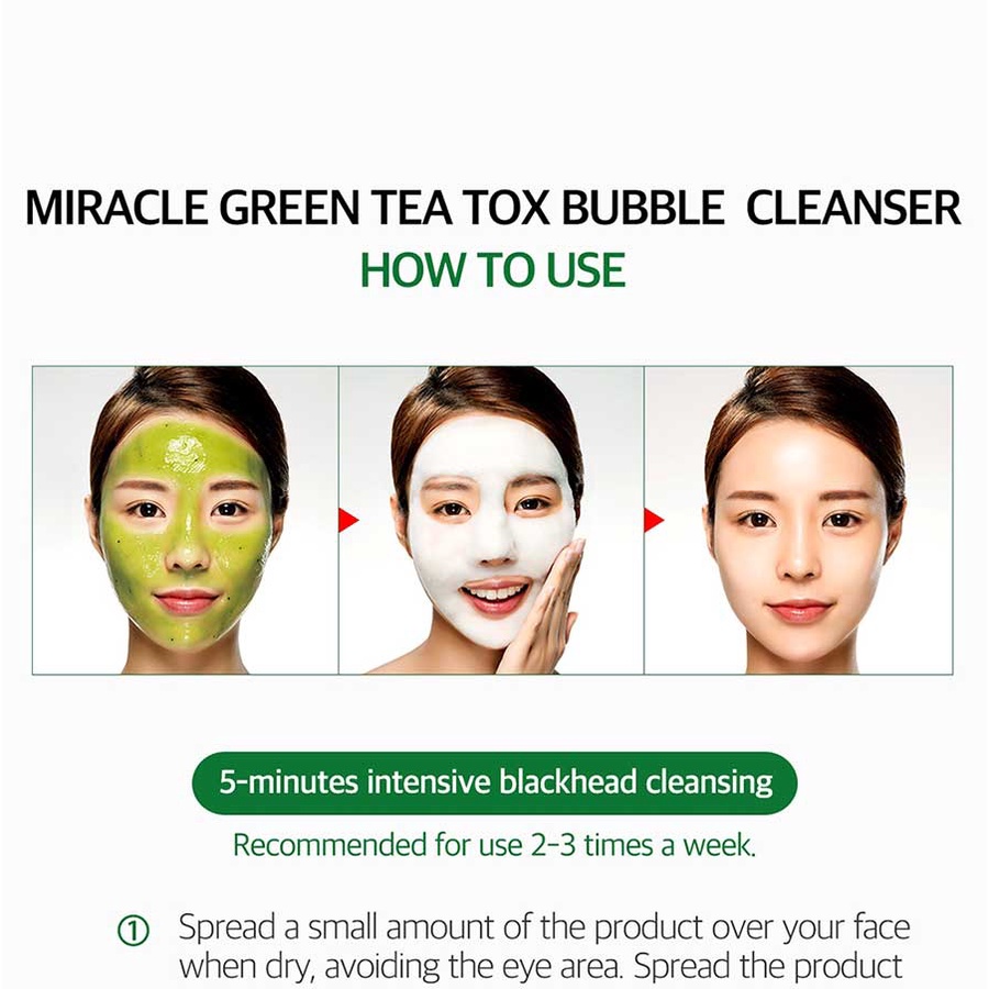 SOME BY MI Sữa Rửa Mặt Sạch Mụn Đầu Đen Bye Bye Black Head 30 Days Miracle Green Tea Tox Buble Cleanser 120ml