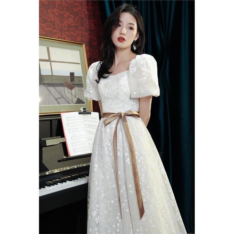 Đầm Phù Dâu Dáng Dài Tay Ngắn Form Ôm Thời Trang