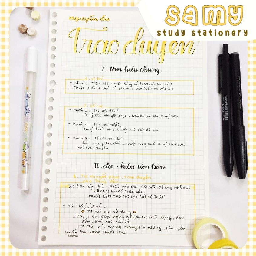 (100 TỜ) 200 TRANG GIẤY A4/B5/A5 GIẤY REFILL SỔ CÒNG SIZE A4 BULLET JOURNAL TAKE NOTE