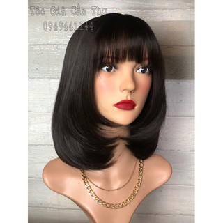 Tóc bộ cúp 35cm nâu đen