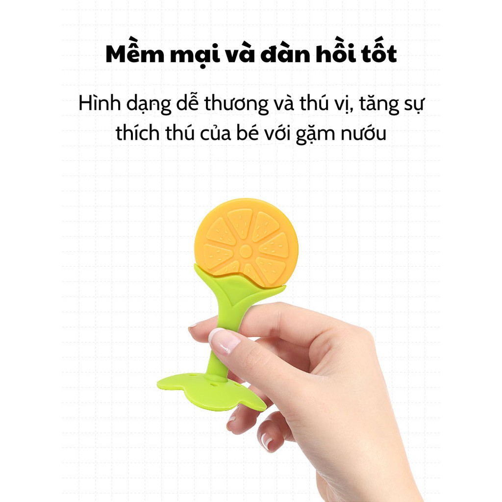 Gặm nướu cho bé nhiều hình bắt mắt, chất liệu silicone an toàn, không mùi không độc hại - Dom Dom Kids