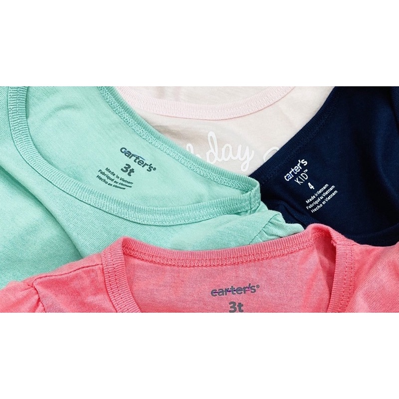 💕 Đầm thun tay ngắn phối chân váy voan xuất xịn Carter’s size 3M - 14T 💕