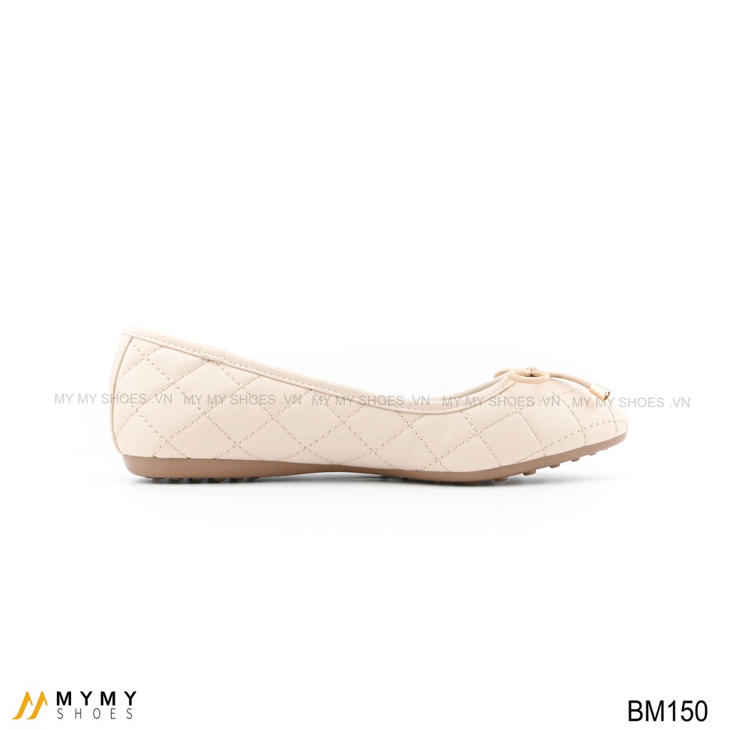 BM150 Giầy bệt da lì trần chỉ nơ chuông | BigBuy360 - bigbuy360.vn
