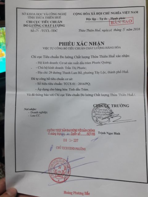 Combo tinh dầu tràm nguyên chất Phước Quảng