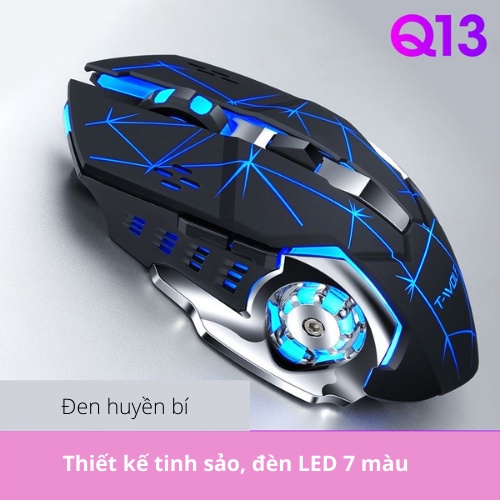 Chuột gaming máy tính không dây T-WOLF Q13 có đèn LED và cổng sạc