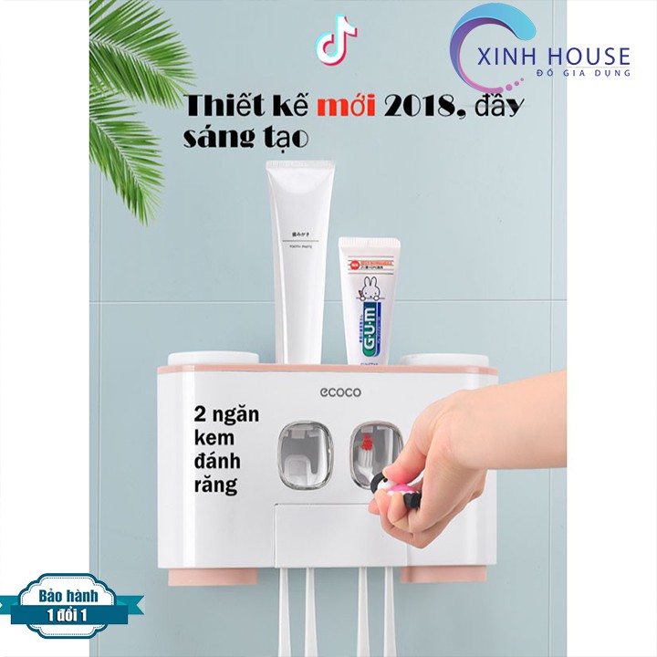 Bộ Nhả Kem Đánh Răng Cao Cấp ECOCO 4 cốc