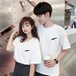 Áo đôi nam nữ - đồ đôi -cổ tròn cotton