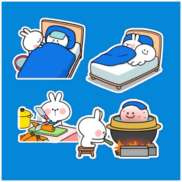 [STICKER 1K] SET 50 STICKER THỎ CUTE SIÊU CHẤT DÁN TRANG TRÍ ĐT LAPTOP VALI TƯỜNG TỦ KỆ MŨ BẢO HIỂM XE MÁY NOTEBOOK