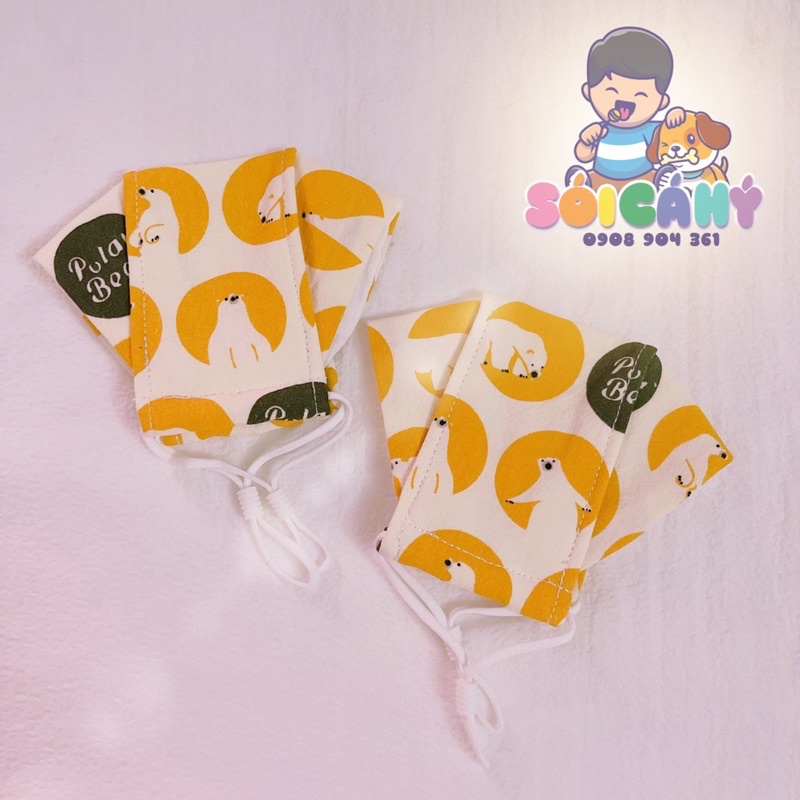Khẩu trang vải 𝗟𝗜𝗡𝗘𝗡 cho bé 0-4 tuổi