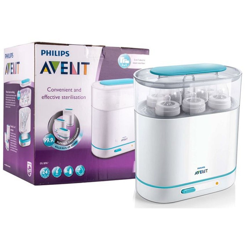 Máy tiệt trùng bình sữa 3 trong 1 Philips Avent SCF 284.02