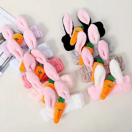 Băng đô, bờm tóc trang điểm tai thỏ cà rốt