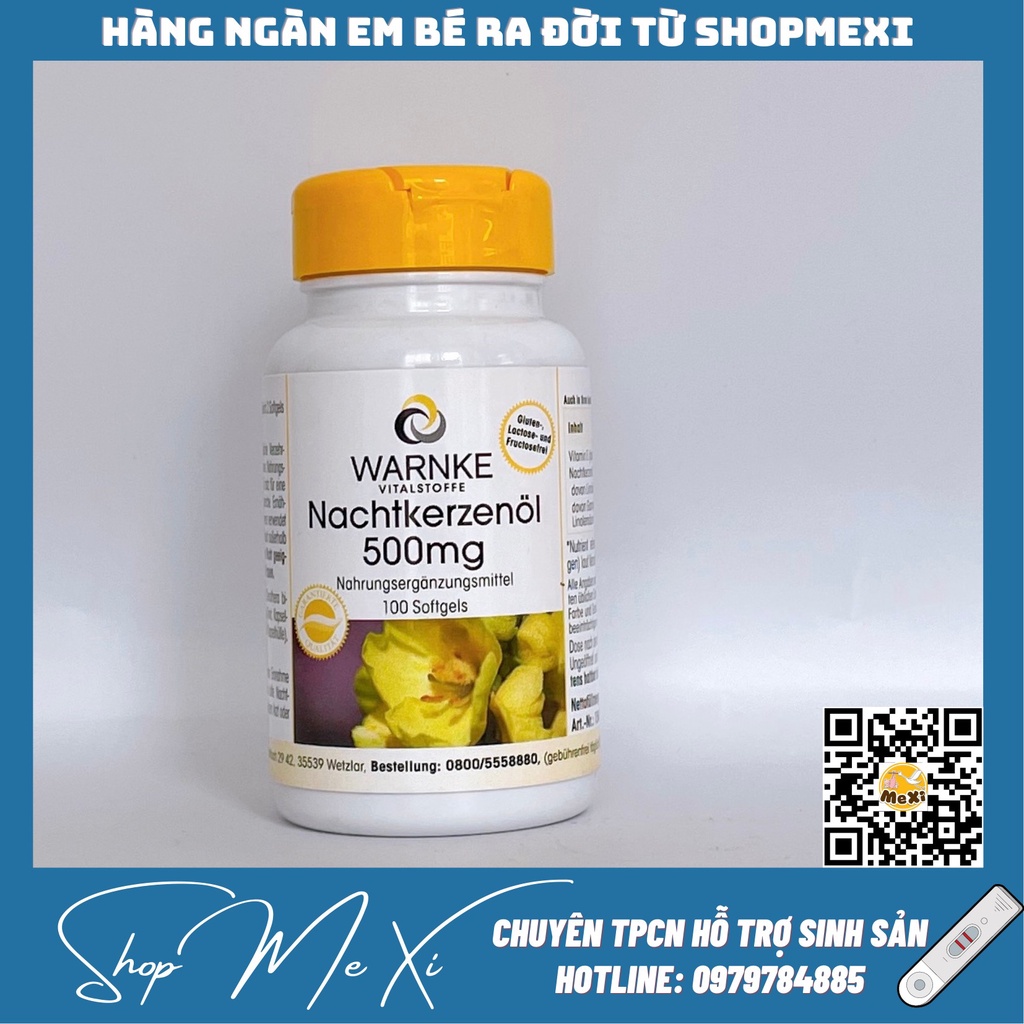 Mẹ Xi Tinh Dầu Hoa Anh Thảo Đức Warnke Nachtkerzenol - Cân Bằng Nội Tiết Tố, Giảm Mụn, Làm đẹp da