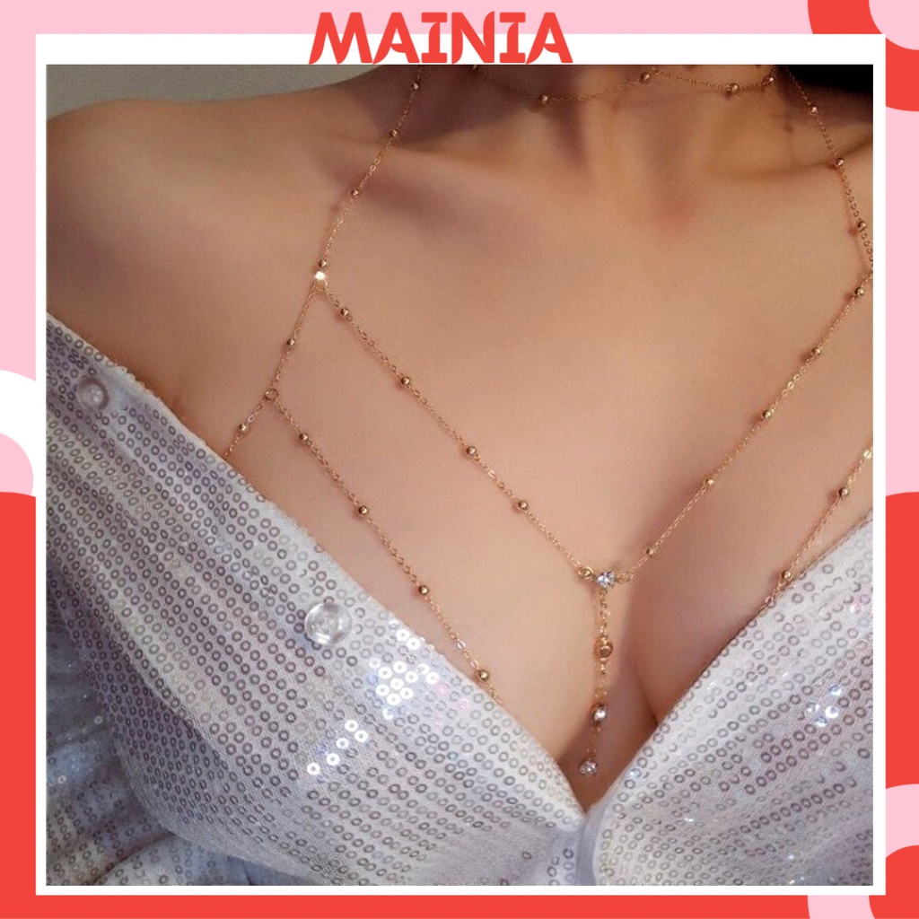 [ Hàng Sẵn ] Dây Đeo Ngực Đính Đá Siêu Sexy Gợi Cảm Quyến Rũ Mainia Shop