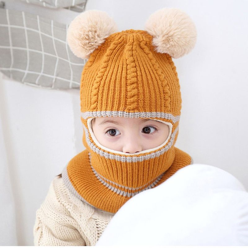 Mũ Beanie Giữ Ấm Cổ Và Đầu Cho Bé Sơ Sinh