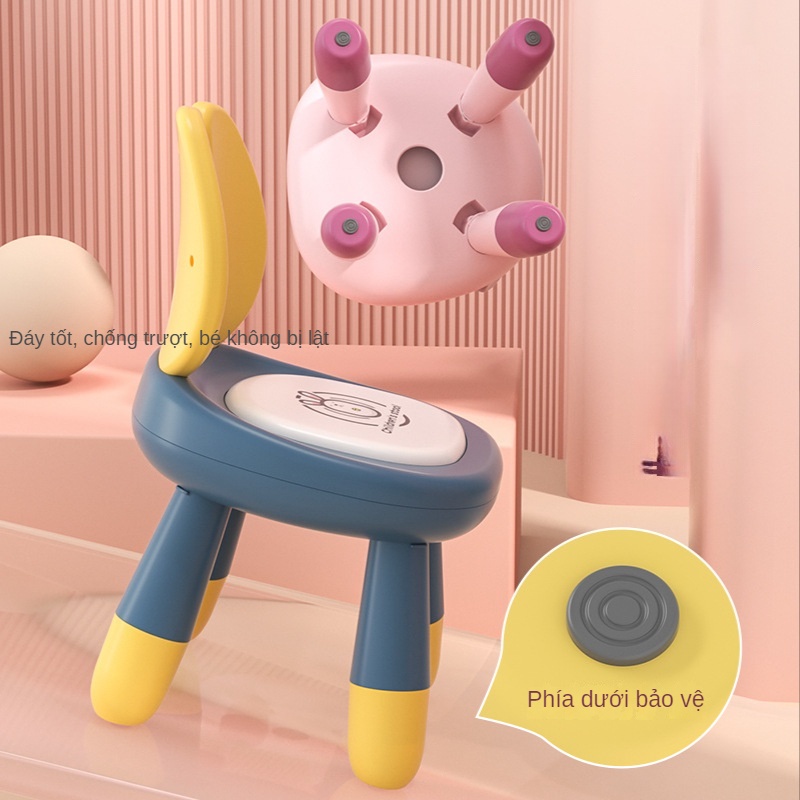 Ghế nhựa trẻ em ghế nhựa nhà trẻ phim hoạt hình băng ghế nhỏ tựa lưng ghế