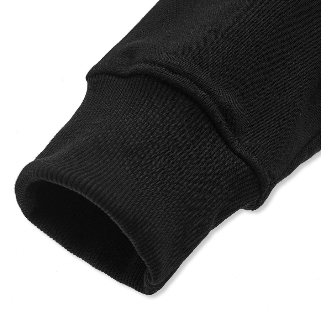 Áo khoác hoodie nỉ UDAS 100% cotton unisex dành cho nam và nữ có mũ form rộng - Đen | BigBuy360 - bigbuy360.vn