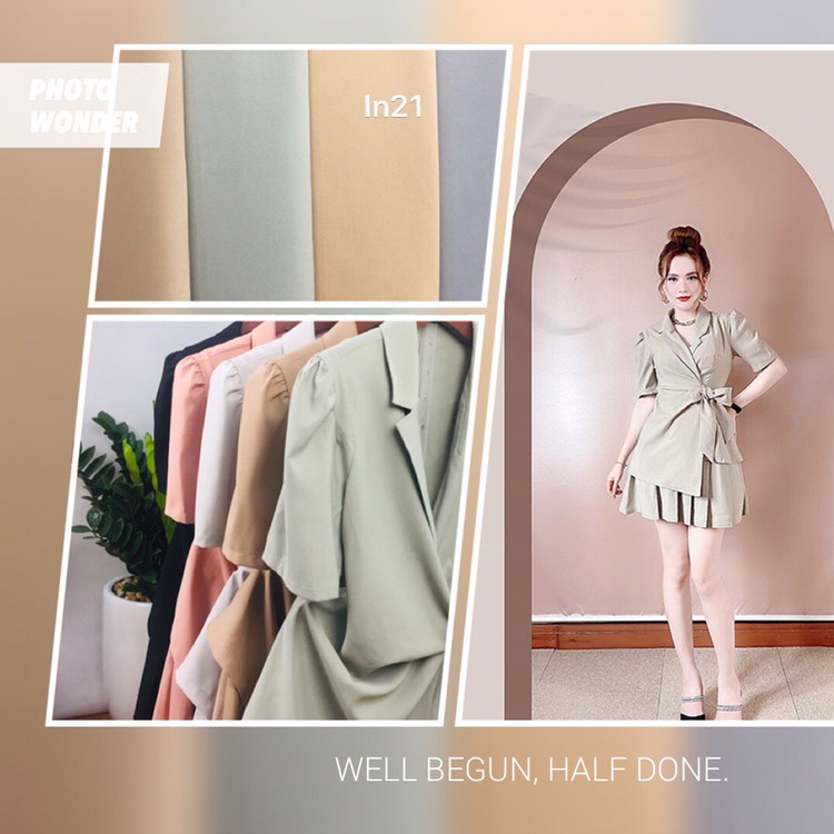 sét áo vét chân xếp ly thời trang | BigBuy360 - bigbuy360.vn